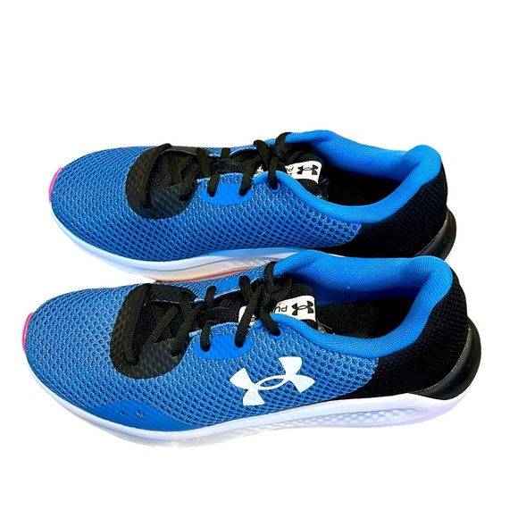 Under Armour Charged Pursuit 3 Running Sneakers Women's 10 Blue Black Pink NEW - Picture 3 of 9